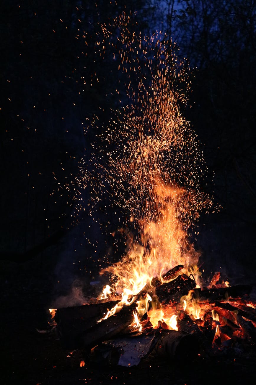 ash blaze bonfire burn